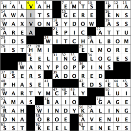CrosSynergy/Washington Post crossword solution, 07.19.16: "Turn 'Em Over"