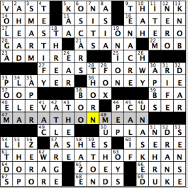 CrosSynergy/Washington Post crossword solution, 07.21.16: "Movies Made with Ease"