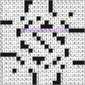 NY Times crossword solution, 7 3 16, "Shunning"