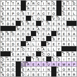 NY Times crossword solution, 7 5 16, no 0705
