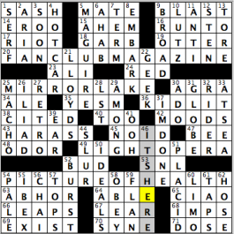 CrosSynergy/Washington Post crossword solution, 08.20.16: "Hang-Ups"