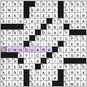 NY Times crossword solution, 8 10 16, no 0810