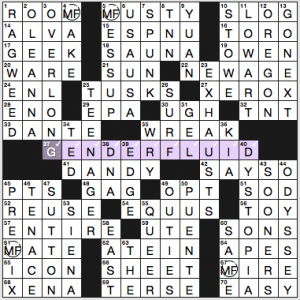 NY Times crossword solution, 9 1 16, no 0901