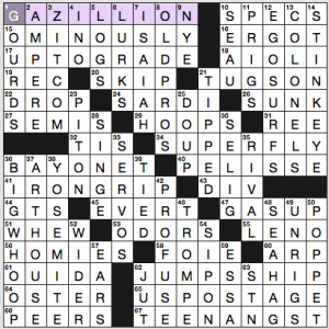 NY Times crossword solution, 9 9 16, no 0909