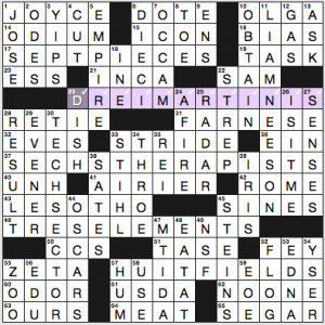 NY Times crossword solution, 9 22 16, no 0922