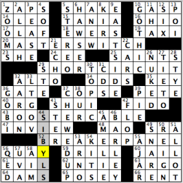 CrosSynergy/Washington Post crossword solution, 10.07.16: "Alternate Current"