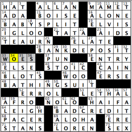 CrosSynergy/Washington Post crossword solution, 10.17.16: "Cut Bait"