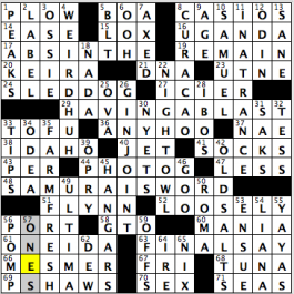 CrosSynergy/Washington Post crossword solution, 10.18.16: "And That's That!"