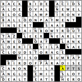 CrosSynergy/Washington Post crossword solution, 10.27.16: "Things Are Looking Up"
