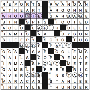 NY Times crossword solution, 10 13 16, no 1013