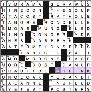 NY Times crossword solution, 10 15 16, no 1015