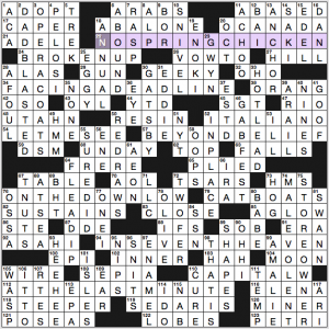 NY Times crossword solution, 10 23 16, "Over/Under"