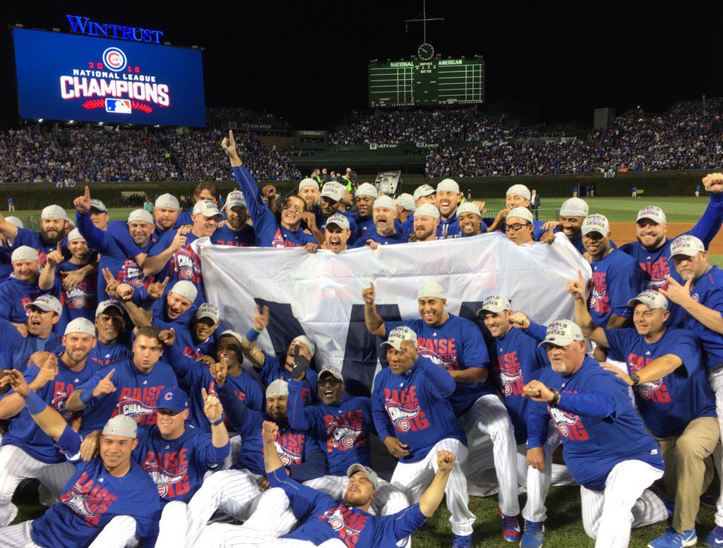 Hey, ladies! The Cubs are going to the World Series for the first time since 1945!