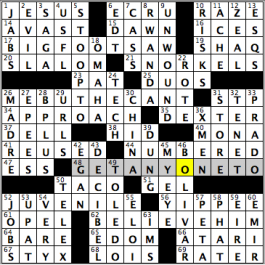 CrosSynergy/Washington Post crossword solution, 11.21.16: "Credibility Problem"