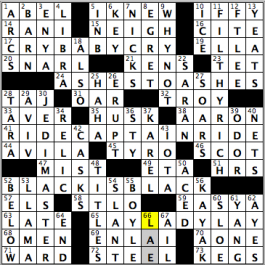 CrosSynergy/Washington Post crossword solution, 11.30.16: "Double Standards"