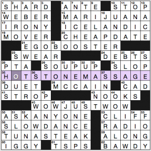 NY Times crossword solution, 11 4 16, no 1104