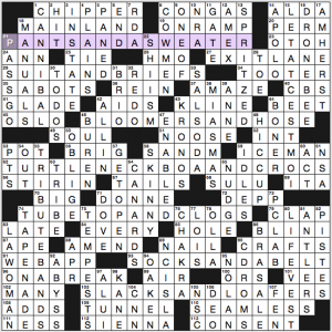 NY Times crossword solution, 11 13 16, "Clothes That Fit"