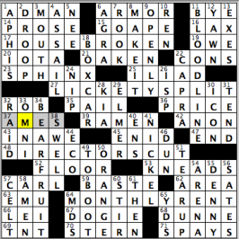 CrosSynergy/Washington Post crossword solution, 12.03.16: "No Damage Done"